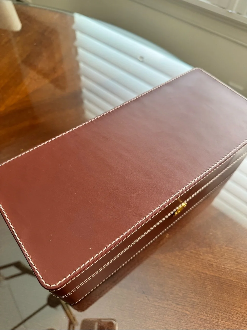 Mark and Graham CLASSIC LEATHER TOP STITCH WATCH BOX